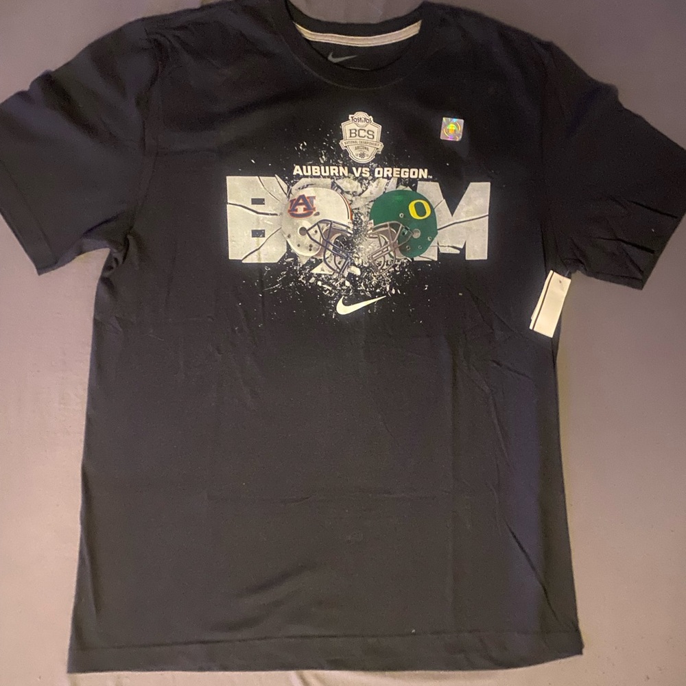 Men’s XL Black BCS National Championship Game Oregon Vs Auburn T-Shirt.